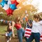 18 Pieces 18 Inches Red White Blue Stars Balloons, USA Themed Aluminum Foil Balloons for 4th of July, Independence Day Patriotic Birthday Party Decorations